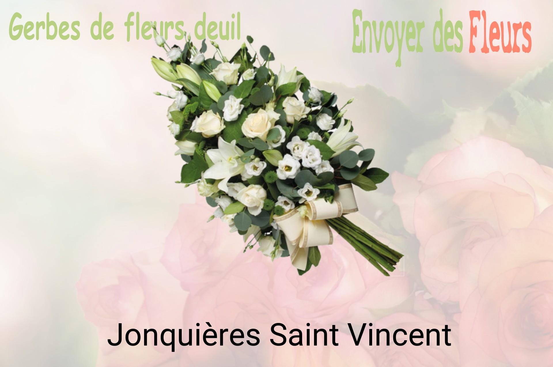 Gerbe de fleurs de deuil livrée à Jonquières-Saint-Vincent